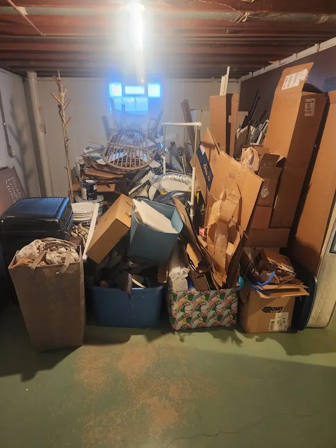 Roll-off dumpster container at job site for 2 Yard Dumpster Rental in Decatur